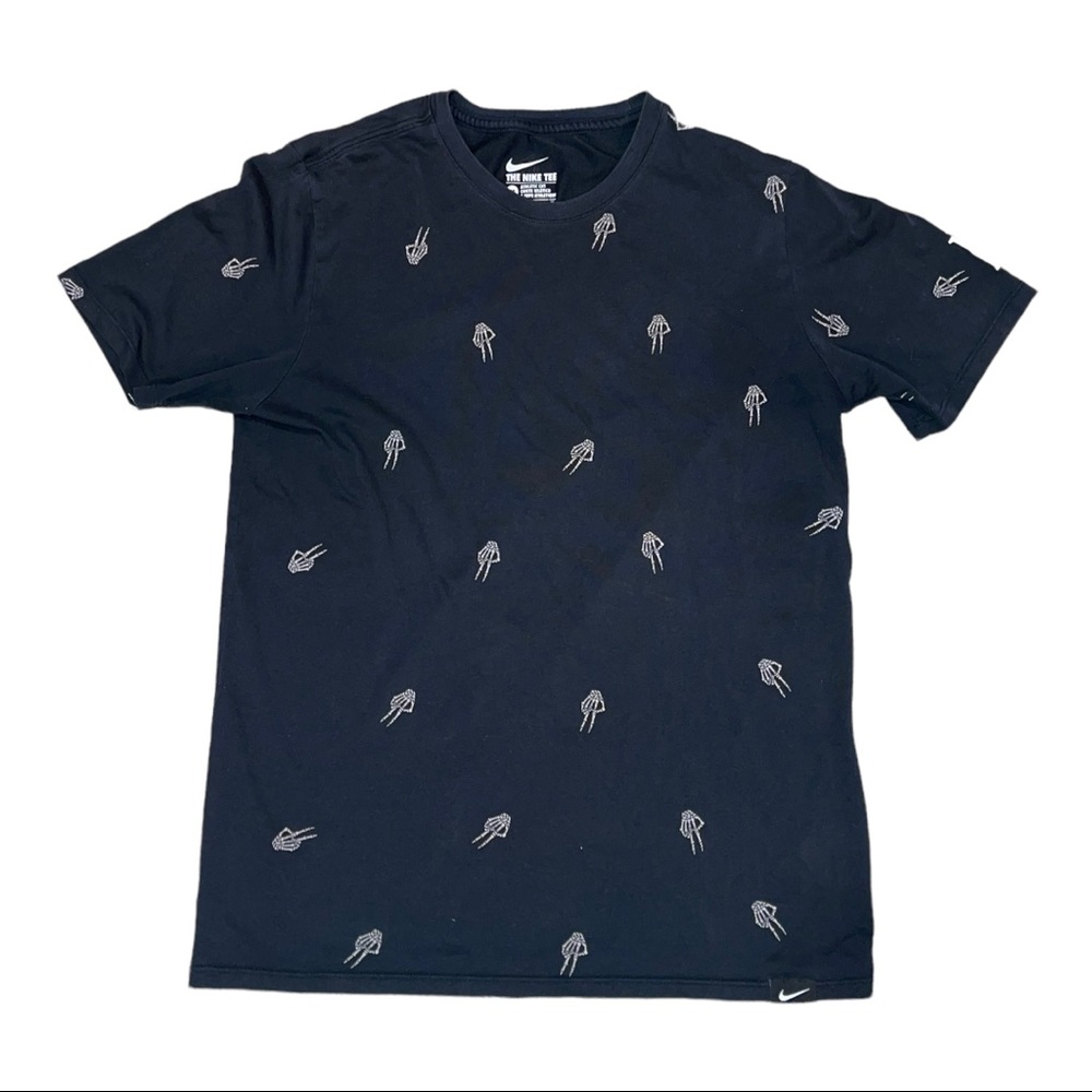 Nike Kyrie Irving Skeleton “Peace” Black Tee Size Medium